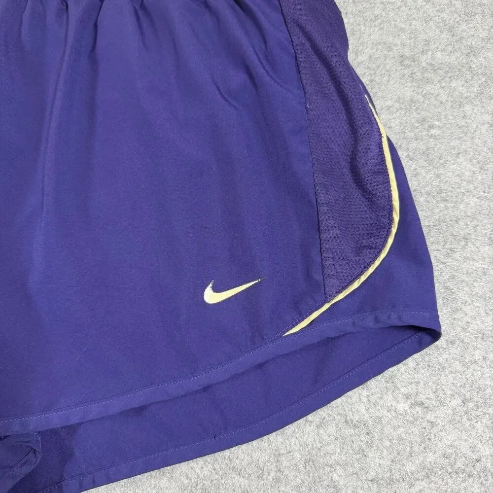 Nike Dri-Fit Running Shorts Womens M Purple Washington Huskies Logo Liner T&FXC